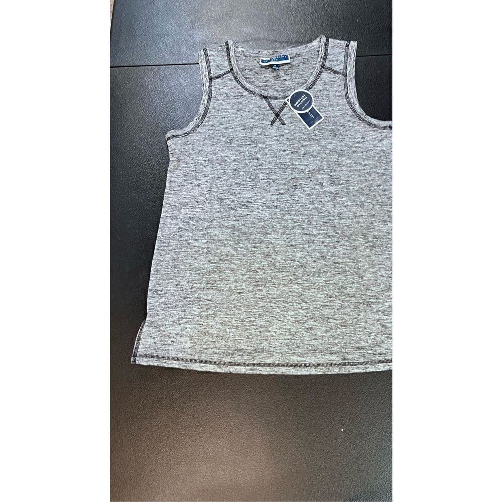 Karen Scott Women's Space-Dyed Tunic Tank Top Deep Black Size XS NWT P1-77
